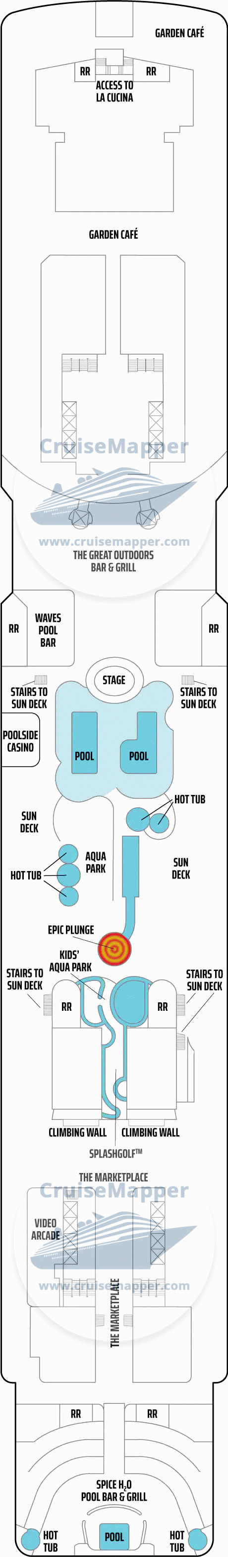 Norwegian Epic Deck 15 - Lido-Pool