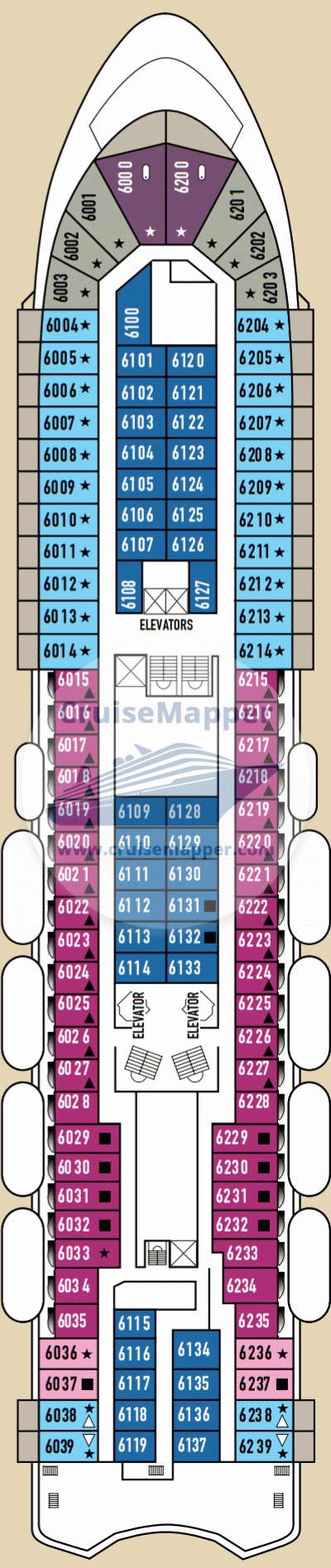 Celestyal Crystal Deck 06 - Venus-Cabins