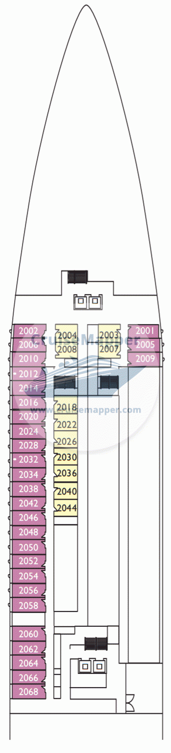 Chinese Taishan Deck 02 - Costa Voyager - deck 2 Neptune