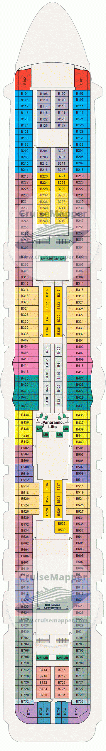 Royal Princess Ship Map