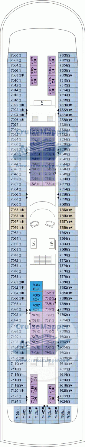 Marella Discovery 2 Deck 07 - Cabins