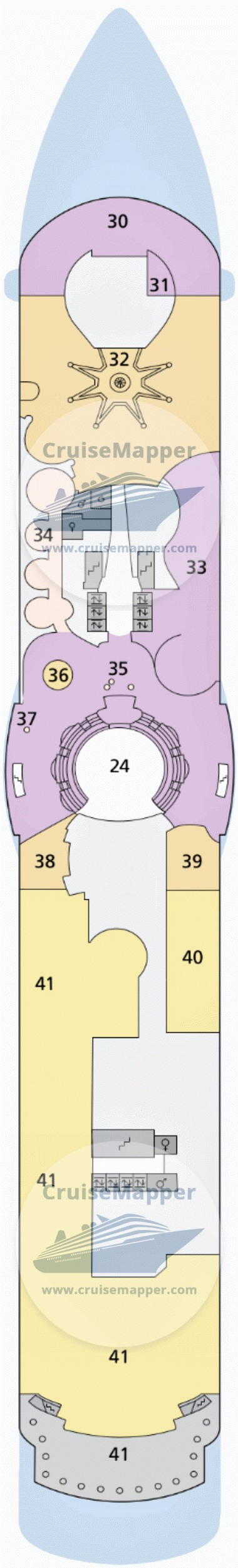 AIDAbella Deck 10 - Casino-Lounge