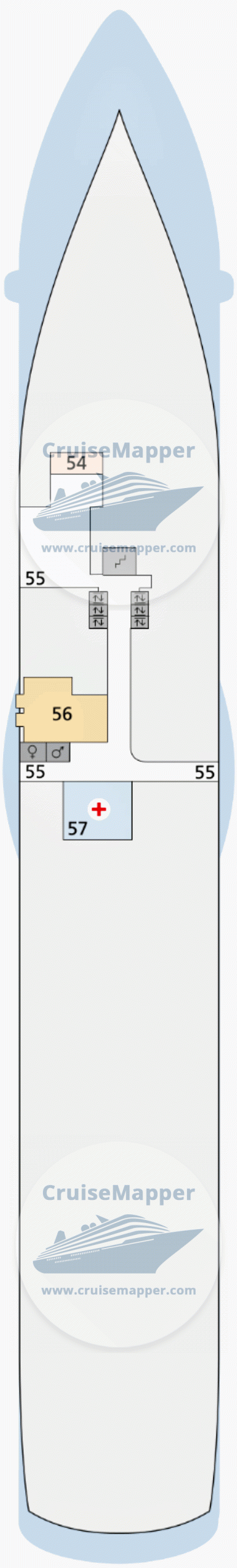 AIDAbella Deck 03 - Tendering-Hospital