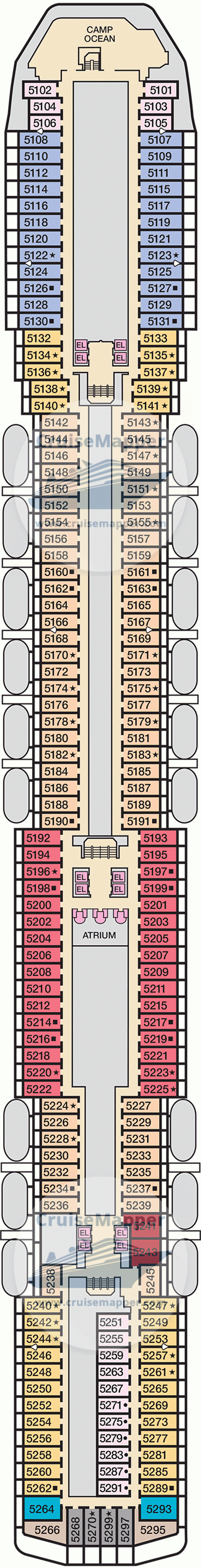 Carnival Pride Deck 05 - Upper-Cabins-Kids