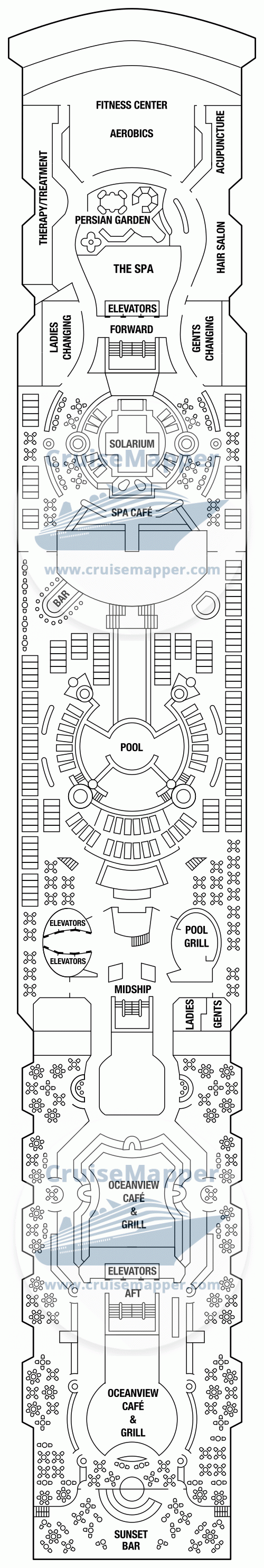 Celebrity Infinity Deck 10 - Resort-Spa-Pools