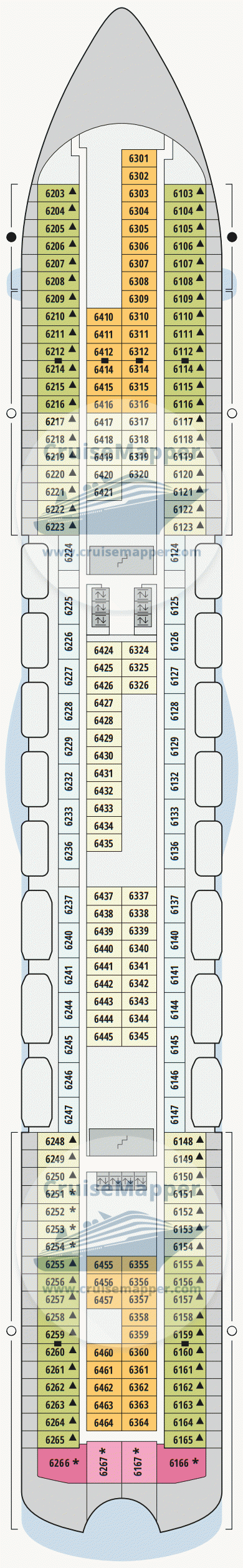 AIDAdiva Deck 06 - Cabins