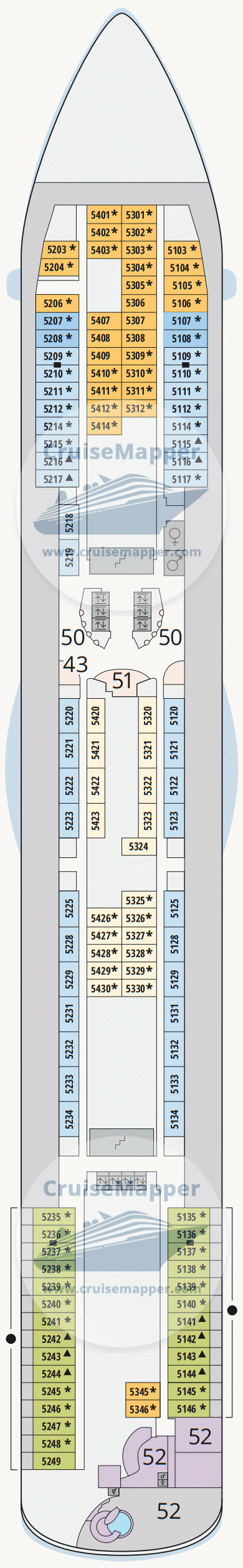 AIDAdiva Deck 05 - Lobby-Cabins-Kids