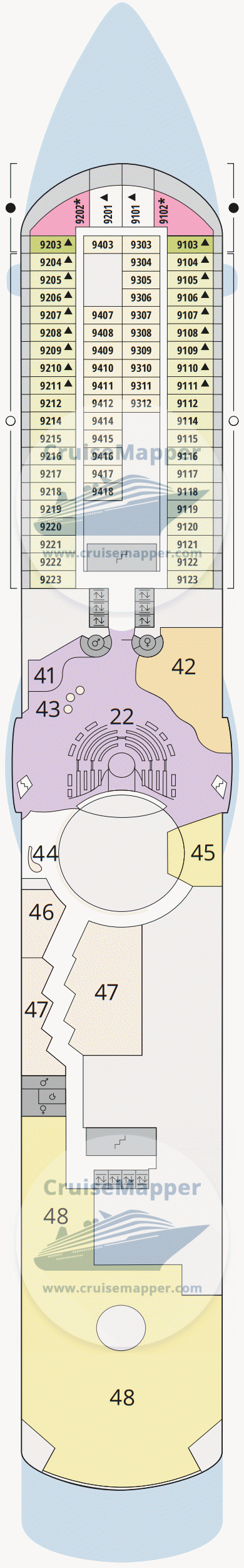 AIDAdiva deck plan | CruiseMapper