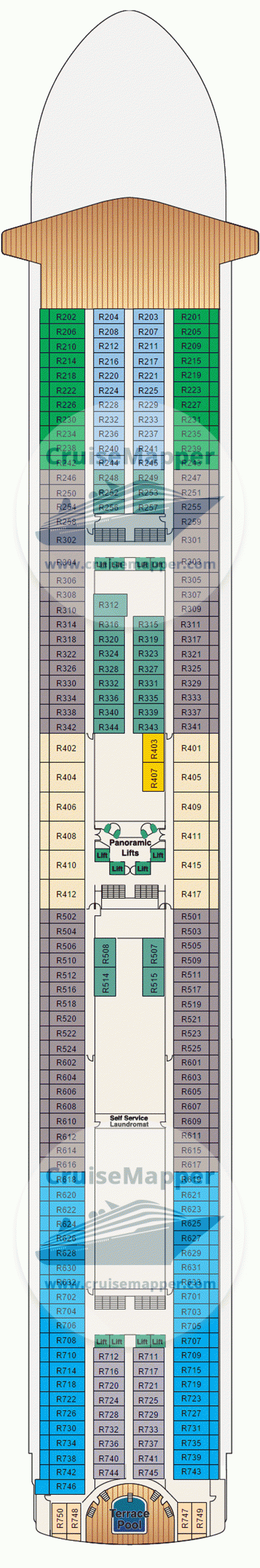 cruise ship crown princess deck plans