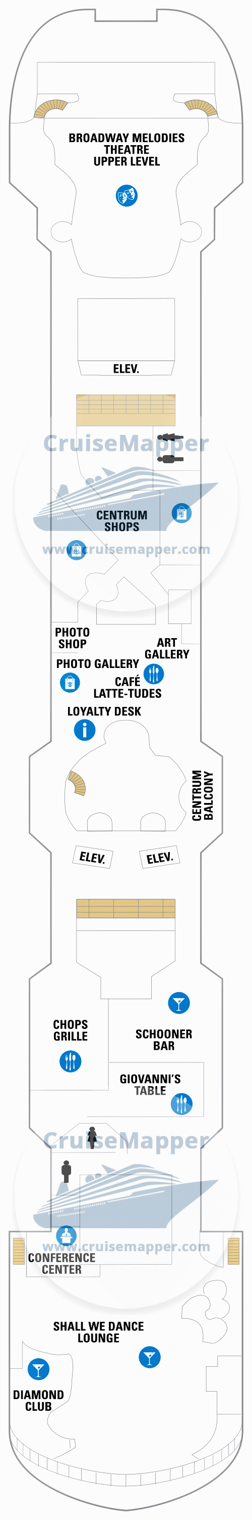 Rhapsody Of The Seas deck 6 plan CruiseMapper