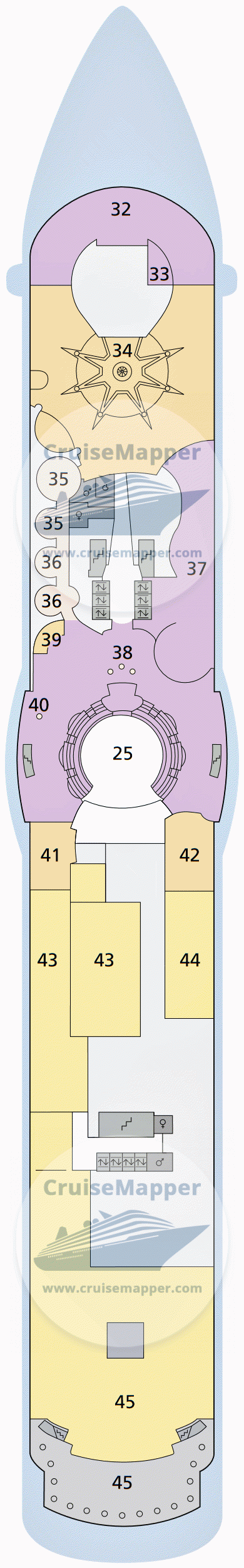 AIDAmar Deck 10 - Casino-Lounge