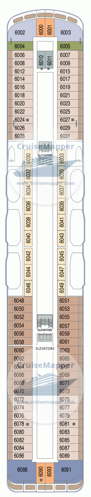 Azamara Pursuit Deck 06 - Cabins