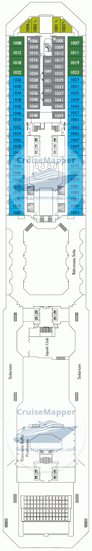 costa serena cruise mapper