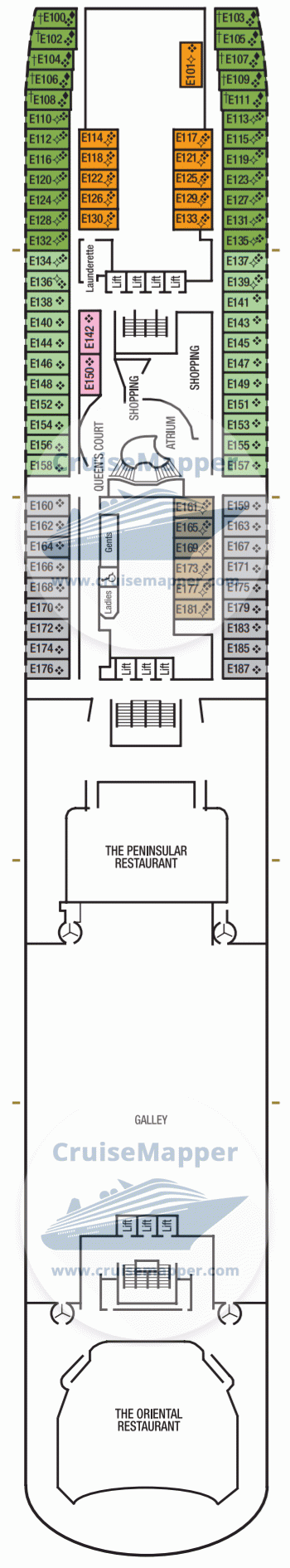 Piano Land Deck 06 - P&O Oriana deck6-E-Dining