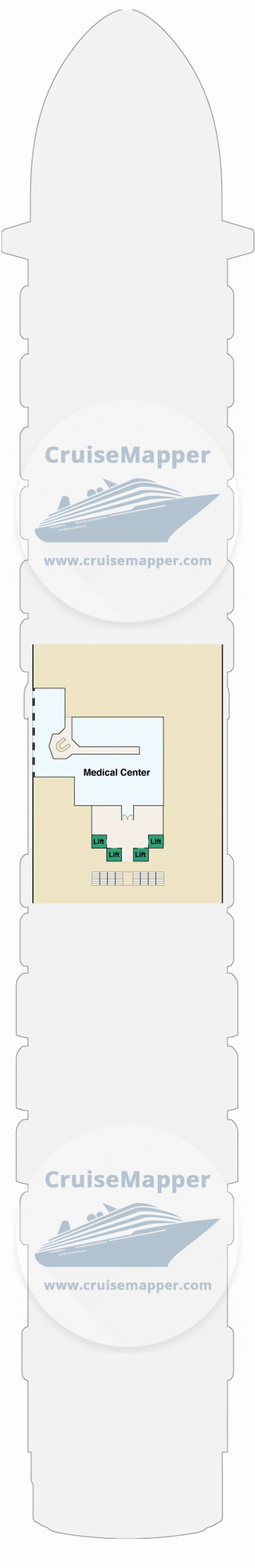 Emerald Princess Deck 04 - Gala-Hospital-Crew