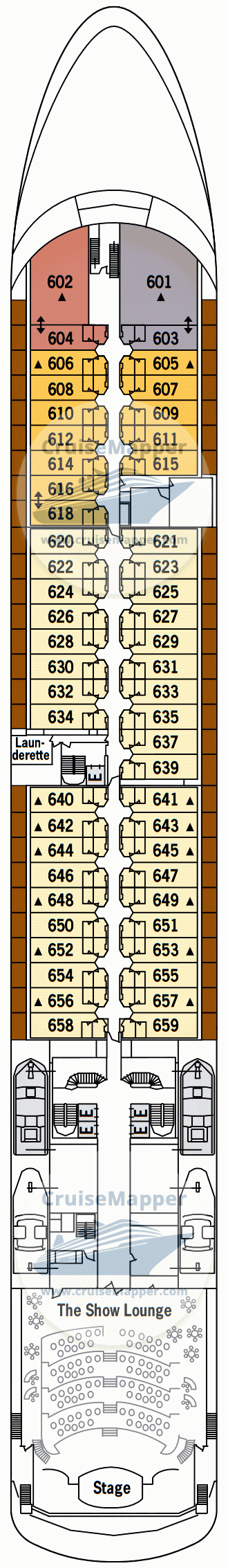 Silver Shadow Deck 06 - Lounge-Cabins