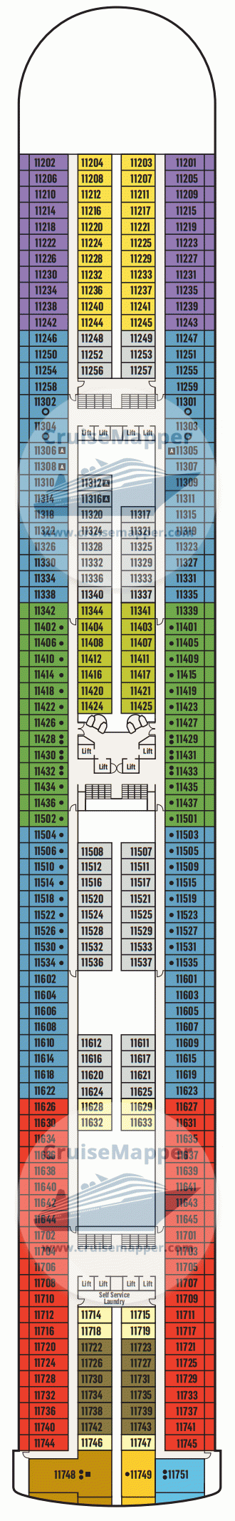 Pacific Adventure Deck 11 - Cabins