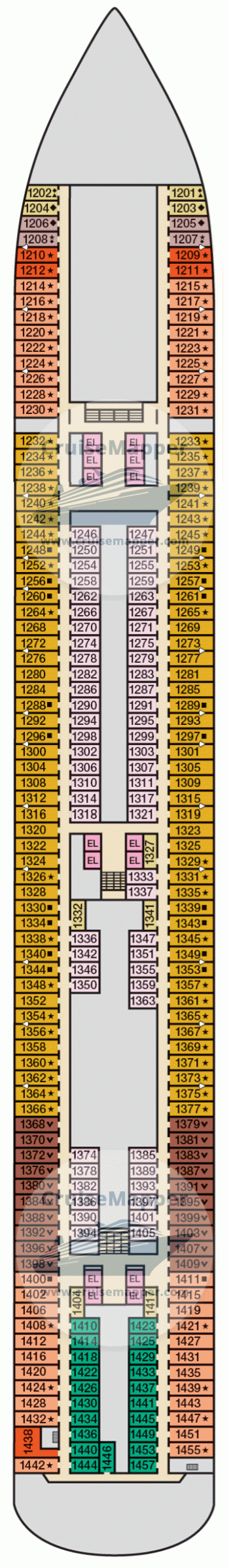 carnival cruise dream deck plans