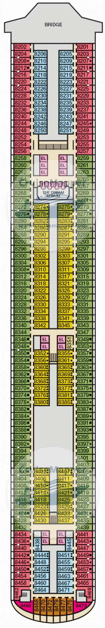 carnival cruise dream map