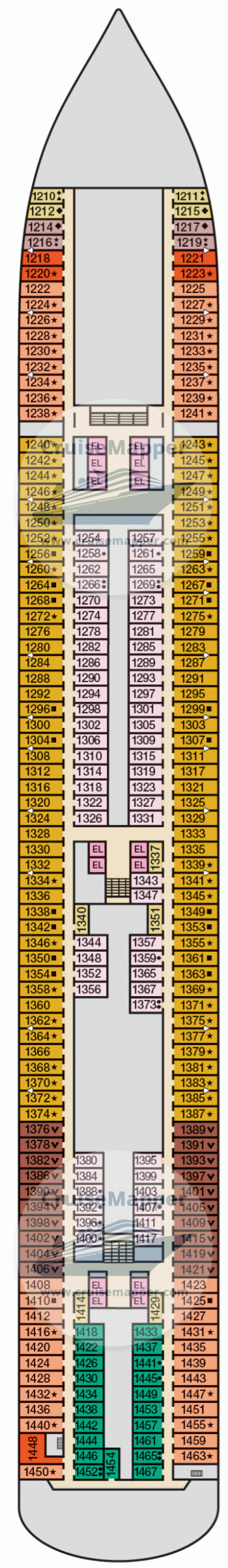 Carnival Magic Deck 1 Plan Cruisemapper