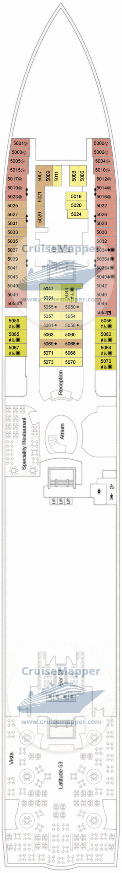 Marella Voyager Deck 05 - Cabins-Lobby