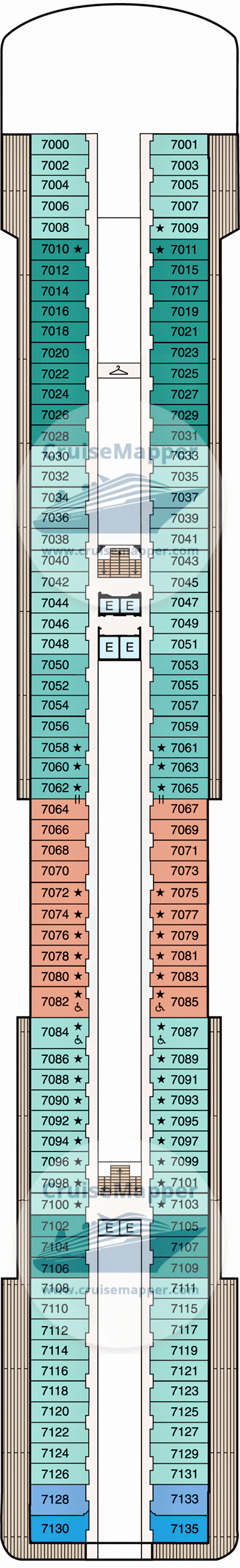 Oceania Riviera Deck 07 - Cabins