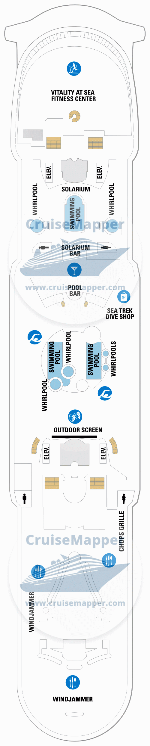 Explorer Of The Seas Deck 11 - Lido-Pools