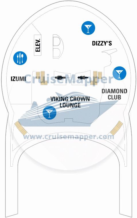 Explorer Of The Seas Deck 14 - Viking Crown Lounge-Izumi