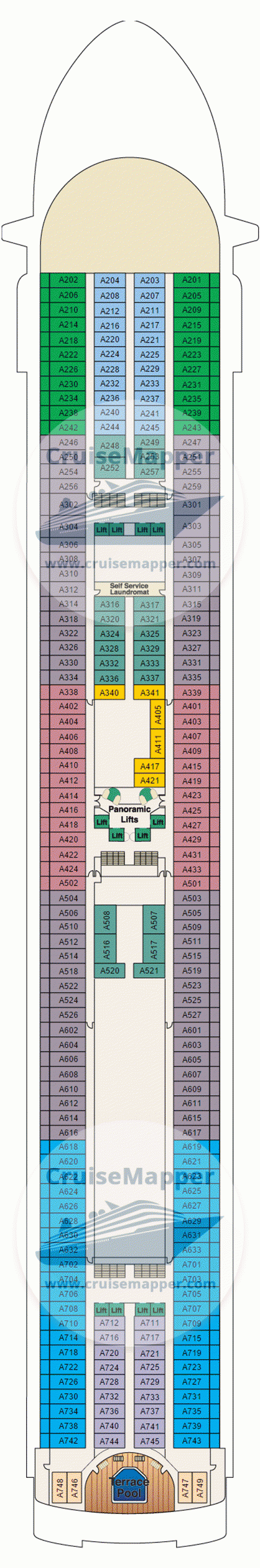 Grand Princess Deck 12 - Aloha-Cabins-Pool