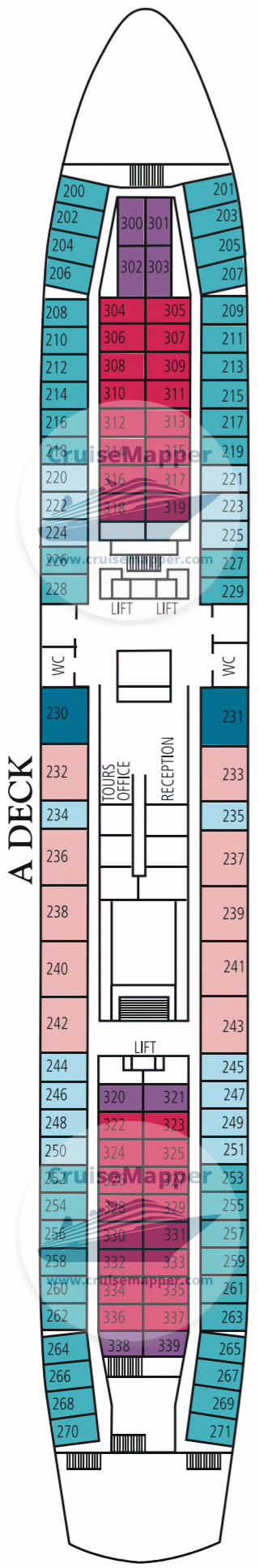 Saga Pearl II Deck 03 - A-Cabins-Lobby