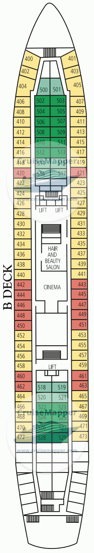 Saga Pearl II Deck 02 - B-Cabins-Cinema