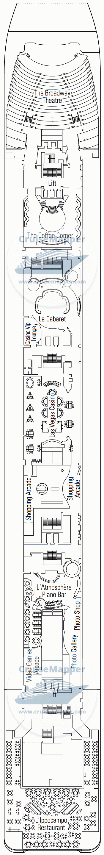 MSC Lirica Deck 06 - Puccini-Promenade-Shops-Casino