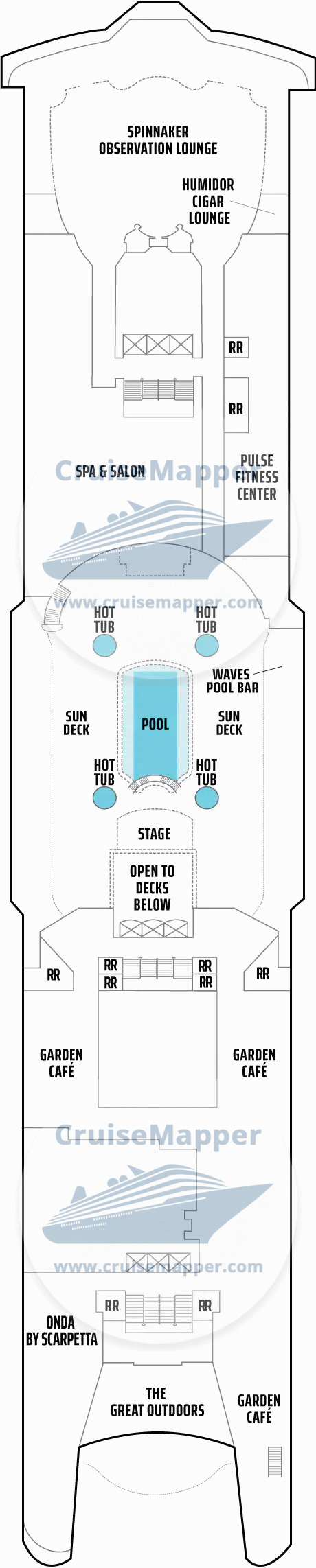 Norwegian Spirit Deck 12 - Spa-Lido-Pool