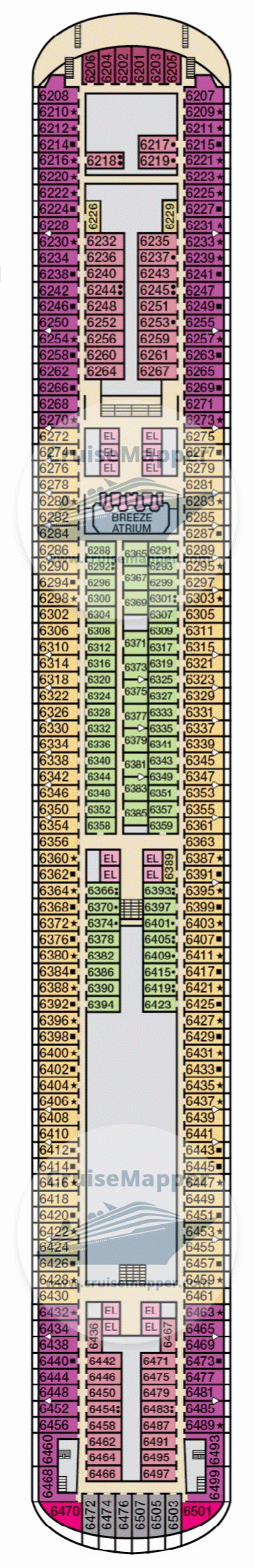 carnival cruise breeze layout