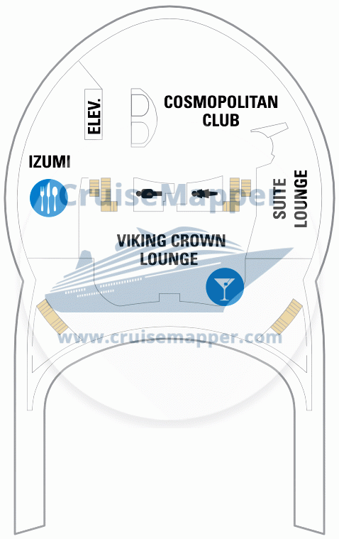 Navigator Of The Seas Deck 14 - Viking Crown Lounge-Izumi
