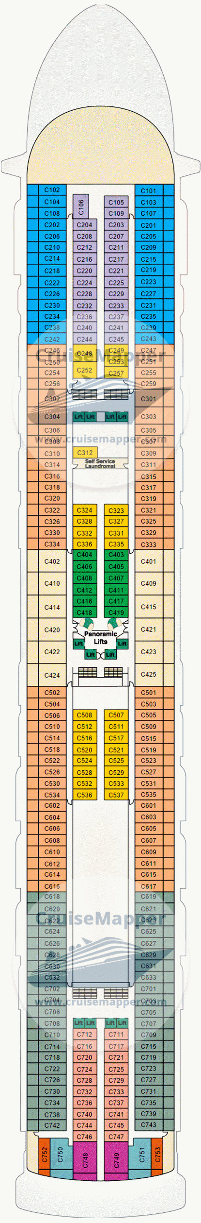 Pacific Encounter Deck 23 - Star Princess_deck10-Caribe