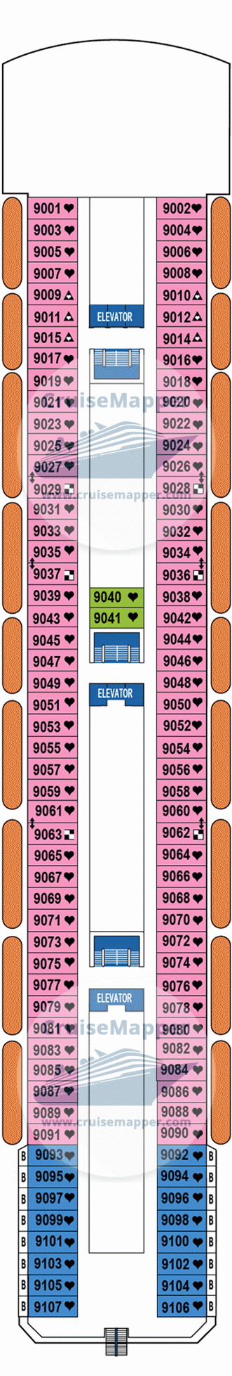 Pullmantur Horizon Deck 09 - Turquoise-Cabins