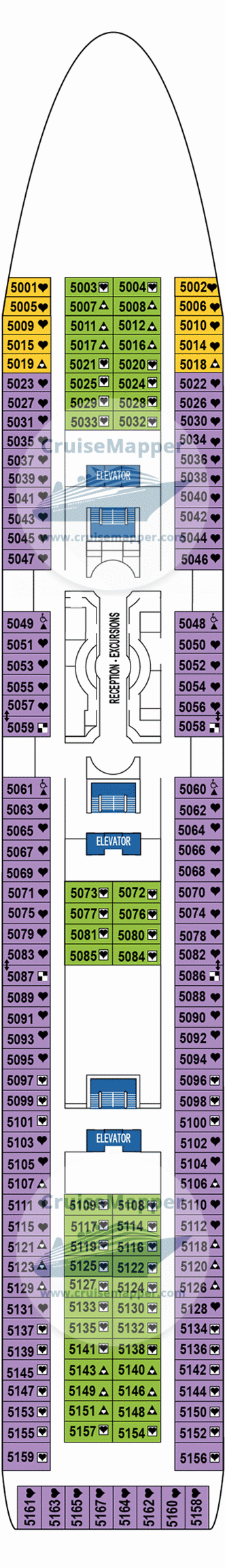 Pullmantur Horizon Deck 05 - Marine-Cabins-Lobby