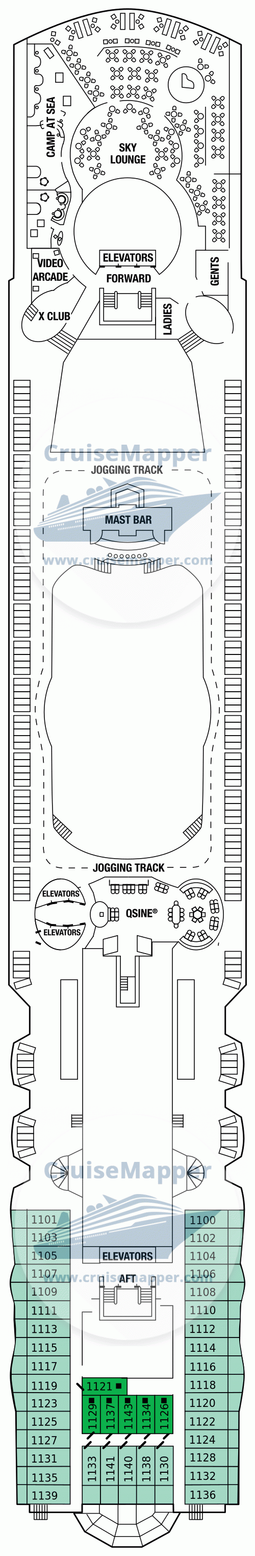 Celebrity Summit deck 11 plan CruiseMapper