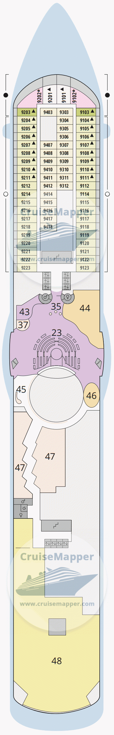 AIDAstella Deck 09 - Cabins-Shops