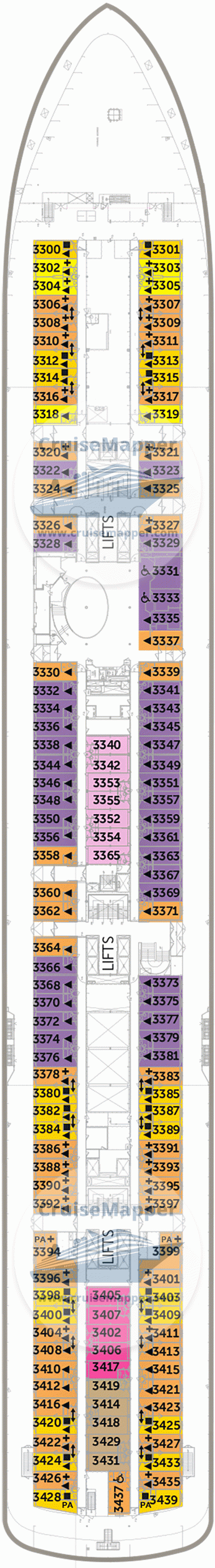 Fred Olsen Borealis Deck 03 - Cabins