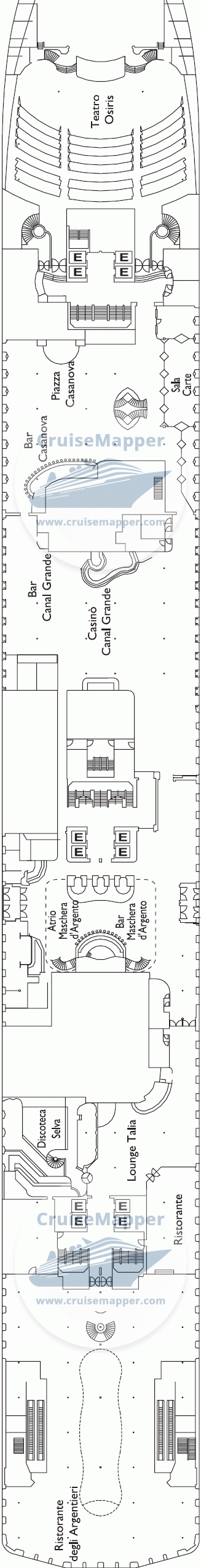 Adora Mediterranea Deck 02 - Tersicore-Lobby-Restaurants-Casino