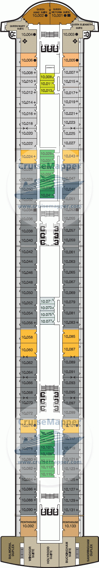 Queen Mary 2 Deck 10 - Suites
