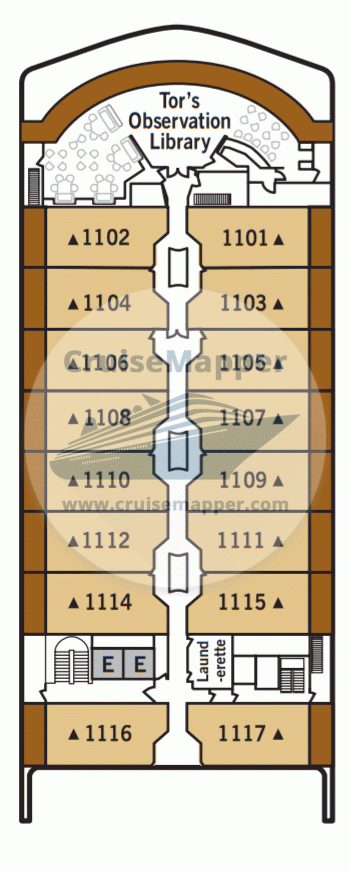 Silver Spirit Deck 11 - Observation-Cabins