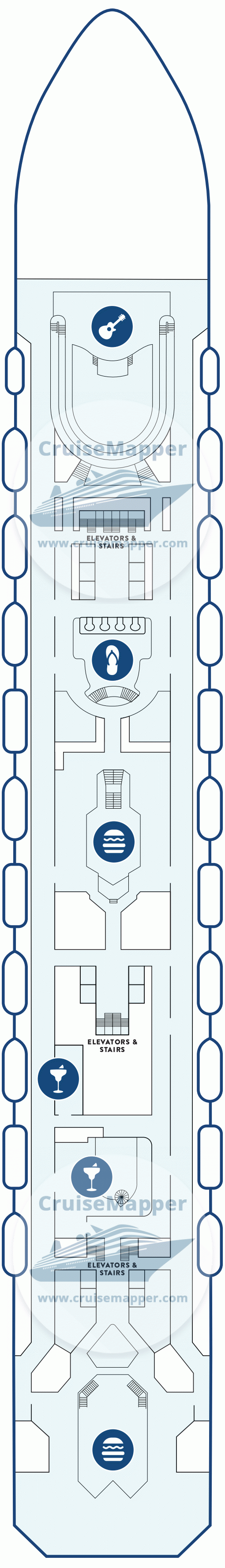 Costa Fortuna Deck 18 - MAS Beachcomber deck4-Nautical Wheeler