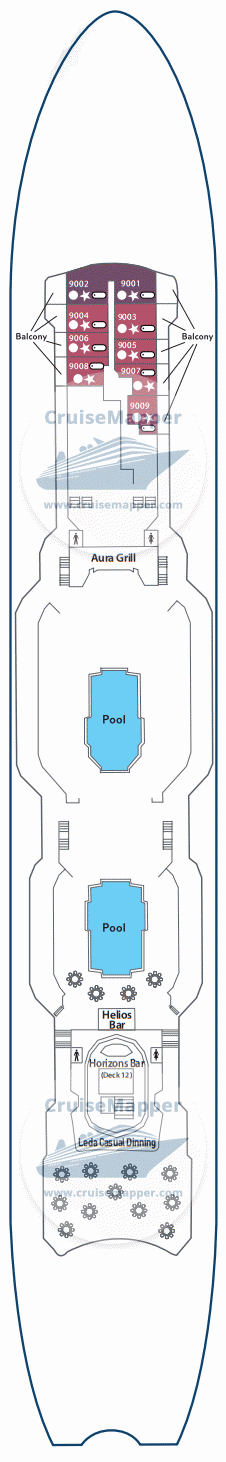 Bella Fortuna Deck 09 - Hera-Cabins-Lido-Pools