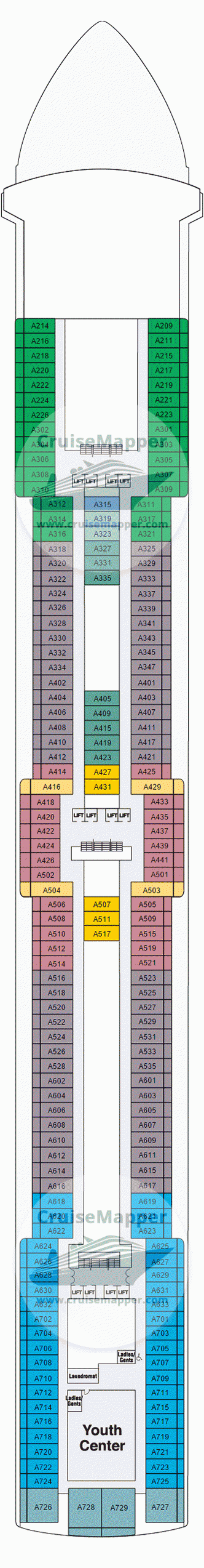 Island Princess Deck 12 - Aloha-Cabins-Kids-Bridge