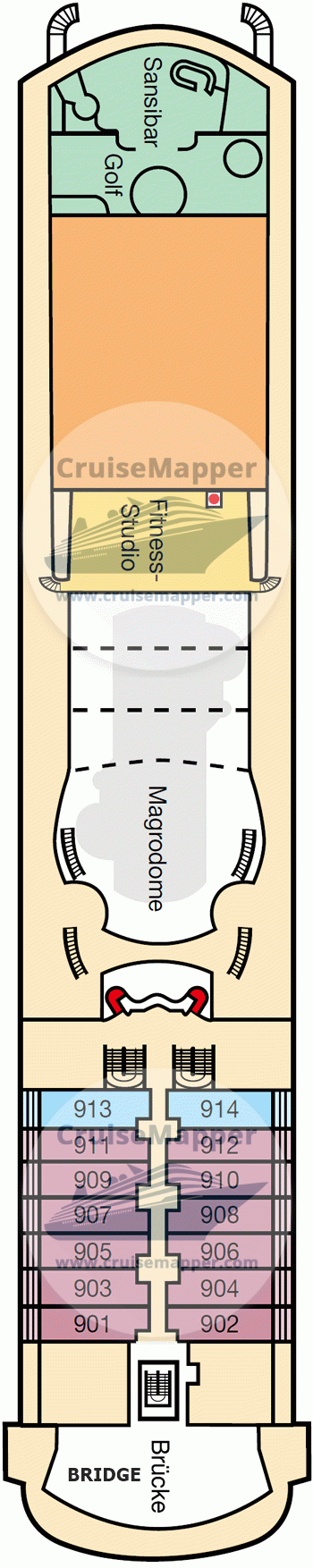 ms Europa Deck 09 - Bellevue-Bridge