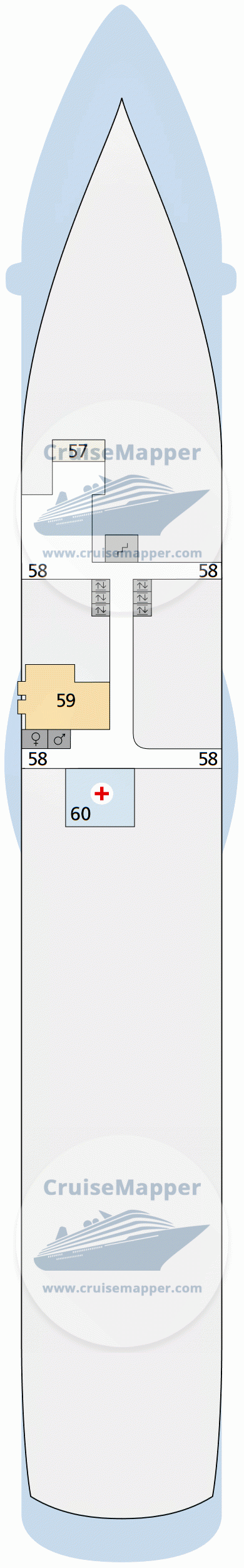 AIDAsol Deck 03 - Tendering-Hospital