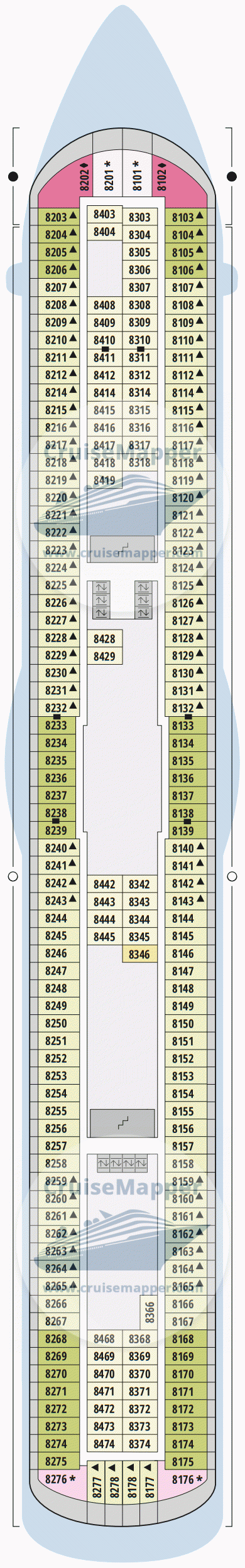 AIDAsol Deck 08 - Cabins